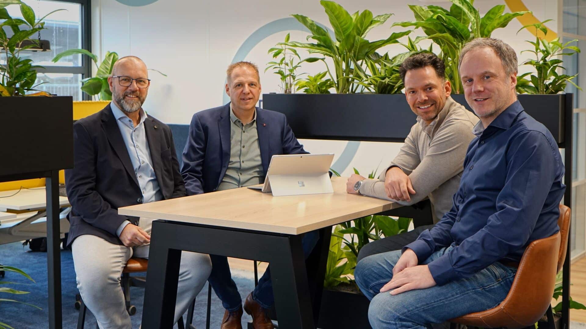 Edwin Leentfaar, Conrad van Kooten, Bastiaan Jol en Bas Geelen. Directie van DIS Group 